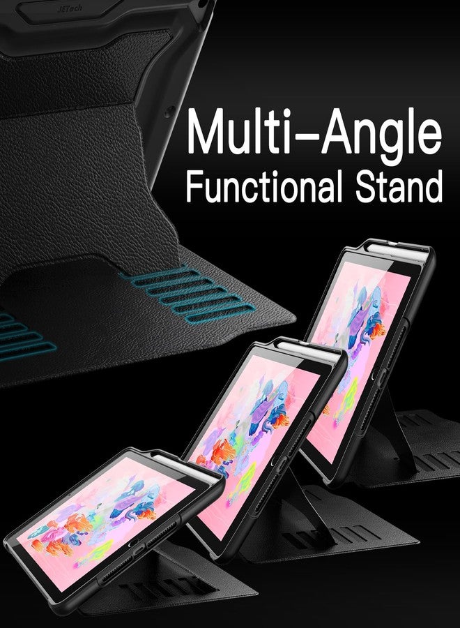 جي تيك جراب JETech لجهاز iPad مقاس 9.7 بوصة 2018/2017 (الجيل السادس/الخامس) مع حامل قلم، وحامل مغناطيسي متعدد الزوايا للحماية، ومقاوم للصدمات (أسود) - Image 3